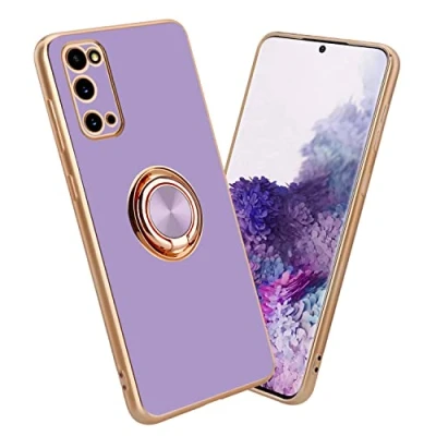 Abbildung von Cadorabo Hülle kompatibel mit Samsung Galaxy S20 Schutzhülle TPU Silikon Case Ring Design Kameraschutz Slim Kratzfest Weiche Gummi Rundumschutz für in Lila