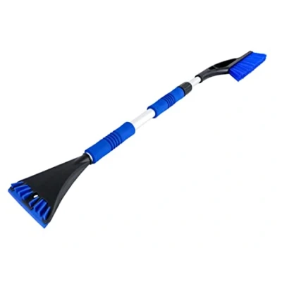 Abbildung von Pullach Hof Eiskratzer mit Schneebesen Schaumstoffgriff ausziehbar von 89cm auf 117cm, stabil, Besenfläche 23cm, ca. 11cm breit