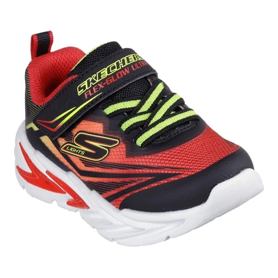 Abbildung von Skechers FLEX GLOW ULTRA LIGHTS Lauflernschuh, Blink, Klettschuh zum Schlüpfen, Neon, Größenschablone Download