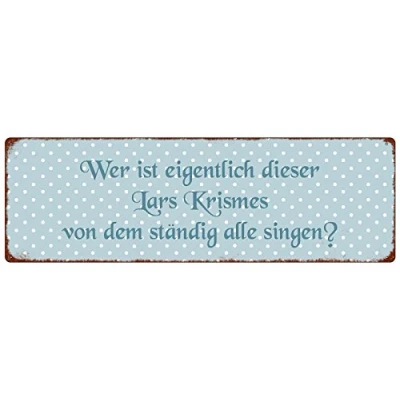 Abbildung von Interluxe METALLSCHILD Türschild WER IST EIGENTLICH Dieser LARS KRISMES? Lustig Christmas