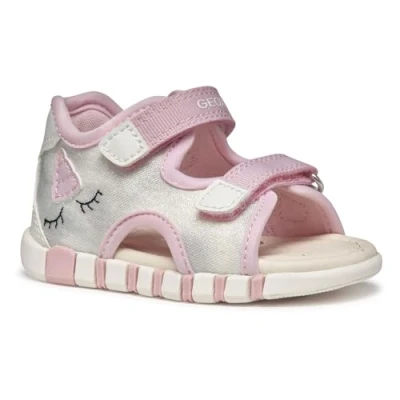 Abbildung von Geox B Iupidoo GIR Lauflernschuh für Kinder, Größe: 22, Silver pink Schuhe