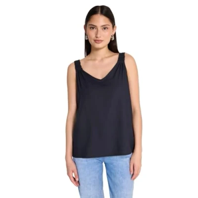 Abbildung von Street One Studio Damen F345837 Blusentop mit Knotendetail, Dark Void Blue, 38