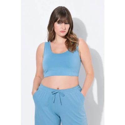 Abbildung von Ulla Popken Damen große Größen Übergrößen Plus Size Bustier, breite Träger, Biobaumwolle