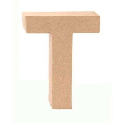 Abbildung von Glorex Dachpappe Papp Buchstabe T 17,5 x 5,5 cm