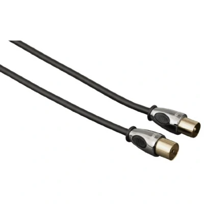 Abbildung von Hama Flexi Slim Antennen Kabel (Koax Stecker/Koax Kupplung, 1,5m, 95dB)