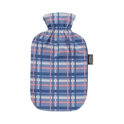 Abbildung von Fashy Wärmflasche mit Bezug Flauschbezug Karodesign Blau 2 L 67436 56