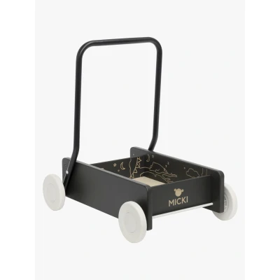 Abbildung von Micki Premium Lauflernwagen, Schwarz, Babyspielzeug