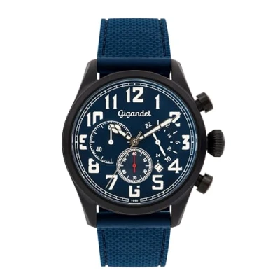 Abbildung von Gigandet Herren Analog Japanisches Quarzwerk Uhr mit Leder Armband VNAG4/008