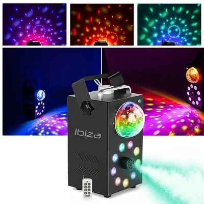 Abbildung von IBIZA FOGGY Astro Nebelmaschine 700W mit und LED Effekten Party Disco DJ Rauchmaschine Fog Fogger