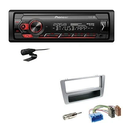 Abbildung von Pioneer MVH S320BT 1 DIN Bluetooth Autoradio USB FLAC Spotify mit Einbauset passend für Honda Civic VII 2001 2003 Silber