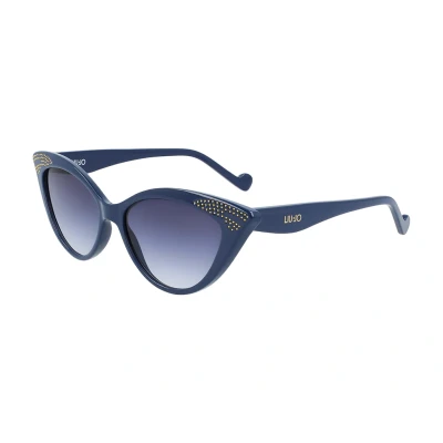 Abbildung von Liu Jo Damen LJ743S 424 Sonnenbrillen Acetat Blau Cat Eye Schattiert