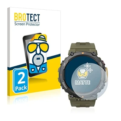 Abbildung von BROTECT Entspiegelungs Schutzfolie für Huami Amazfit T Rex 2 (2 Stück) Matte Displayschutz Folie, Anti Reflex, Fingerprint