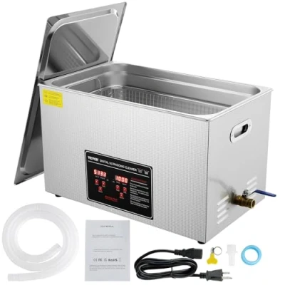 Abbildung von VEVOR Ultraschallreiniger Ultraschall Edelstahl Reinigungsgerät 752 W, 30 L Ultraschallreinigungsgerät mit Digitaler Anzeige 0 Min, Reinigung für Schmuck, Brillen, Uhren usw.