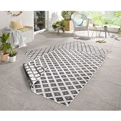 Abbildung von NORTHRUGS Teppich &quot;Nizza&quot;, rechteckig, In &amp; Outdoor, Wetterfest, Balkon, Garten, Wohnzimmer, Wasserfest