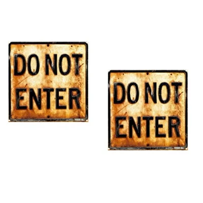 Abbildung von 24/7stickers #147/2x DO NOT ENTER Aufkleber je 8x8cm Old School Hot Rod Tuning Vintage Low Deep Stance Scene Retro Oldtimer