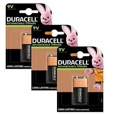 Abbildung von Duracell Rechargeable 9V Batteries Pack of 3