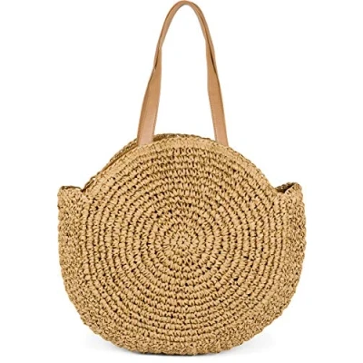 Abbildung von styleBREAKER Schultertasche Runde Flecht Basttasche (1 tlg)