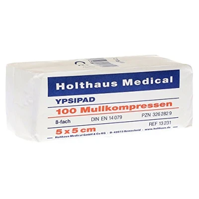 Abbildung von Mullkompressen Ypsipad 5x5 cm unsteril 8fach