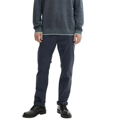 Abbildung von TOM TAILOR Herren Chino Hose aus Stretch Twill,10668 Sky Captain Blue, 32/36
