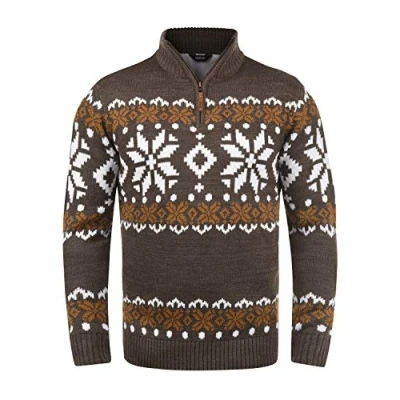 Abbildung von Solid Norwin Strickpullover, Herren, Größe: 3XL, Dark brown