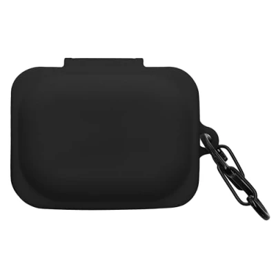 Abbildung von kwmobile Hülle kompatibel mit CMF by Nothing Ear (a) Kopfhörer Silikon Schutzhülle Etui Case Cover Schoner in Schwarz