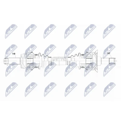 Abbildung von NTY NPW BM 069 Antriebswelle Hinterachse, Hinterachse links, rechts 815 Automatikgetriebe BMW: X5