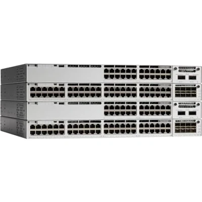 Abbildung von Cisco Catalyst C9300 24T A gemanaged L2/L3 Gigabit Ethernet (10/100/1000) Energie Über (PoE) Unterstützung 1U Grau Netzwerk Switch,