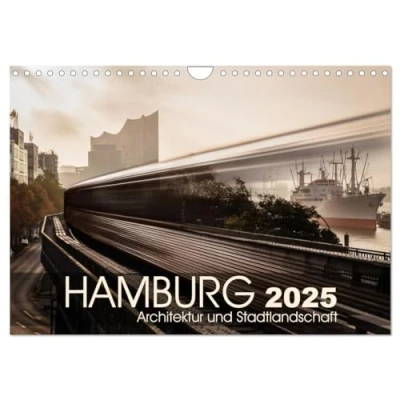 Abbildung von Hamburg Architektur und Stadtlandschaft (Wandkalender 2025 DIN A4 quer), CALVENDO Monatskalender
