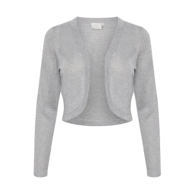Abbildung von Kaffe Kaankra Strickjacke, Damen, Größe: Large, Light grey/silver