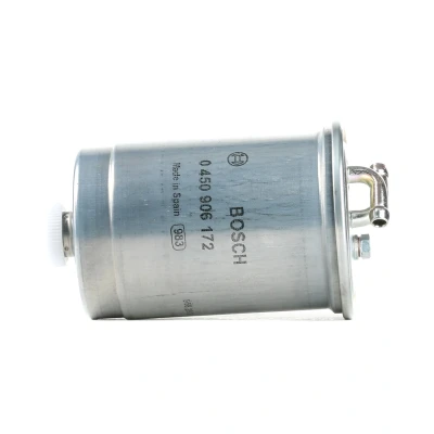 Abbildung von BOSCH 0 450 906 172 Kraftstofffilter Leitungsfilter 8 VOLKSWAGEN: GOLF 2, TRANSPORTER 3 Bus, Polo II Coupe, HONDA: CIVIC 6 Hatchback