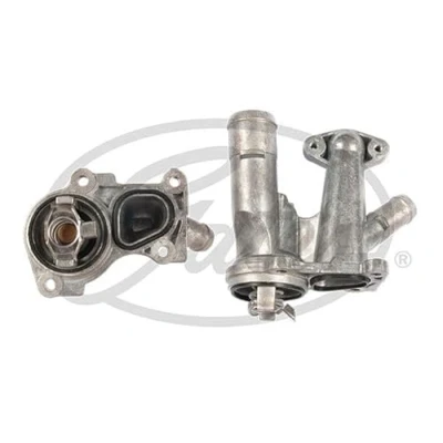 Abbildung von GATES TH60490G1 Kühlwasserthermostat 90 mit Dichtungen Gehäuse VOLVO: V70 3, S60 II, V40 Schrägheck