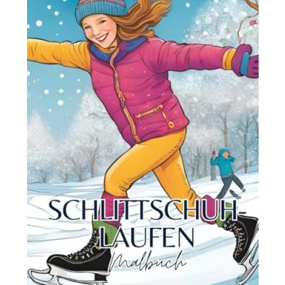 Abbildung von Schlittschuhlaufen Malbuch mit 51 Seiten Schlittschuh Winter Weihnachten Eislaufen Malbuch: Winterzauber auf dem Eis für Schlittschuhfans!