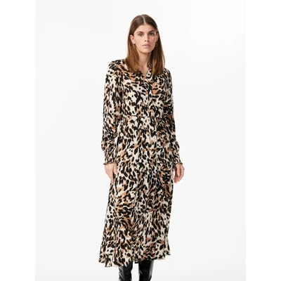 Abbildung von Y.A.S Maxikleid &quot;YASALIRA LS LONG SHIRT DRESS S. NOOS&quot;, mit Volant