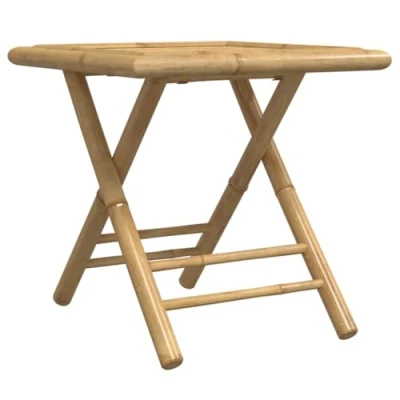 Abbildung von vidaXL Gartentisch, Balkontisch mit Latten Design, Klapptisch für Garten Balkon Terrasse, Tisch Beistelltisch Gartenmöbel, Rund Bambus