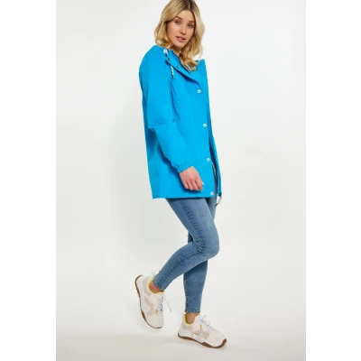 Abbildung von Schmuddelwedda Regenjacke / wasserabweisende Jacke, Damen, Größe: 44, Cyanblau