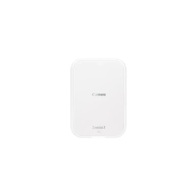 Abbildung von Canon Zoemini 2 Mini Fotodrucker mobil tragbar unterwegs Hosentasche PRINTING KIT (Fotodruck 5x7,6 cm, für Smartphone + Tablet, eingebauter Akku) perlweiß [+ 20er ZINK Druck Set 10er Circle Sticker]