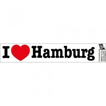 Abbildung von PVC Aufkleber I love Hamburg Gr. ca. 18 x 3,5 cm 301902