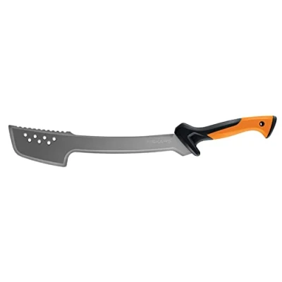 Abbildung von Fiskars Machete Axt, Inkl. Holster aus Nylon, Klingenlänge: 46 cm, Gehärteter Stahl/Kunststoff, Schwarz/Orange, 1051236