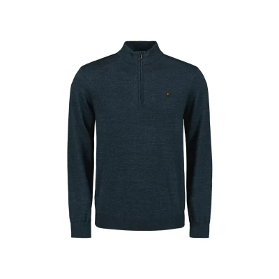 Abbildung von NO Excess Timeless Basics Halfzip Strickpullover, Herren, Größe: 3XL, Blue