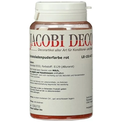 Abbildung von Cake Company fettlösliche Puder Farbe rot (1 x 25 g) Ideal zum färben von Lebensmitteln Metallic Effekt