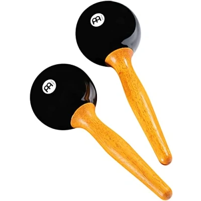 Abbildung von Meinl Percussion Studio Maracas Shaker 2 Musikinstrumente mit ergonomischem Griff Kunststoff, Holz (PM1BK)
