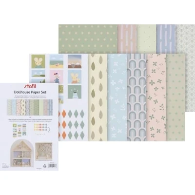 Abbildung von Dollhouse Paper Set 10 sheets A4