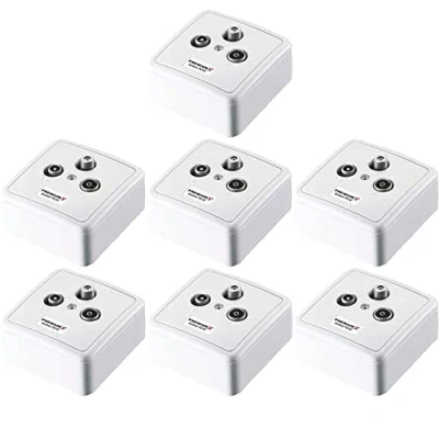 Abbildung von Premium X 7X PX3 DC 3 Fach SAT Durchgangsdose Durchgang Antennendose Dose TV Radio DVB T Unicable Aufputz Unterputz