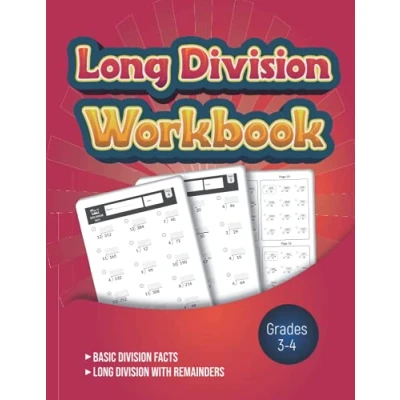 Abbildung von Long Division Workbook: Basic Facts and with Remainders, Math Workbook For Grade 3 4 Answer Key
