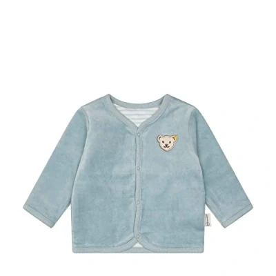 Abbildung von Steiff Reversibel Wellness MIT DRUCKKNÖPFEN Strickjacke für Kinder, Größe: 62, Celestial blue