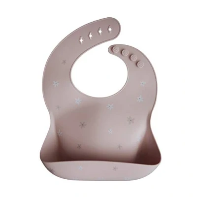 Abbildung von mushie Silikon Bib für Kinder Lätzchen mit Auffangschale BPA frei Wasserdicht Abwaschbar verstellae Passform Sichere &amp; Hochwertige Kleinkinder Baby Daisy