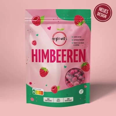 Abbildung von myfruits Himbeeren, gefriergetrocknet, 300g, ohne Zusätze, 100% getrocknete Gefriergetrocknete Früchte für Müsli oder als Snack…