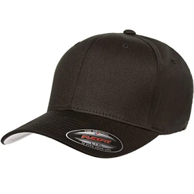 Abbildung von Flexfit Herren Cap aus Baumwoll Twill Hut, schwarz, S/M