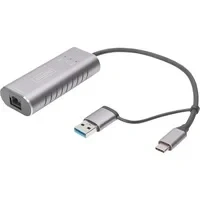 Abbildung von DIGITUS DN 3028 USB Type C™ Gigabit Ethernet Adapter 2.5G, + A (USB3.1/3.0)
