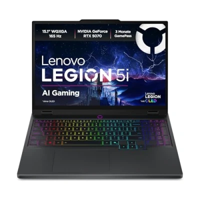 Abbildung von Lenovo Legion 5i Gaming AI Laptop 15.1&quot; WQXGA 165Hz OLED Display Intel Core i7 13650HX NVIDIA GeForce RTX 5070 32GB RAM 1TB SSD Win11 QWERTZ Eclipse Black chip 3 Monate GamePass